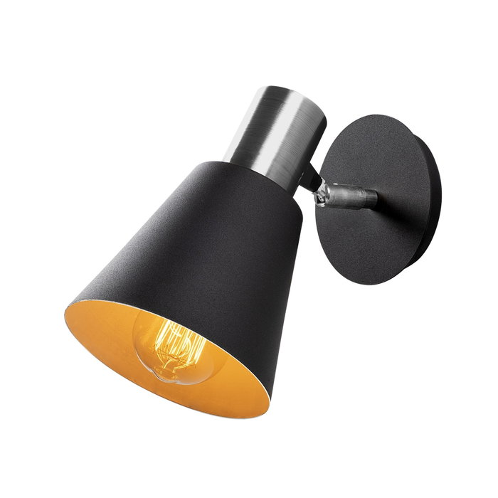 Opviq Kem - 6347 Lámpara de pared Negro y Níquel